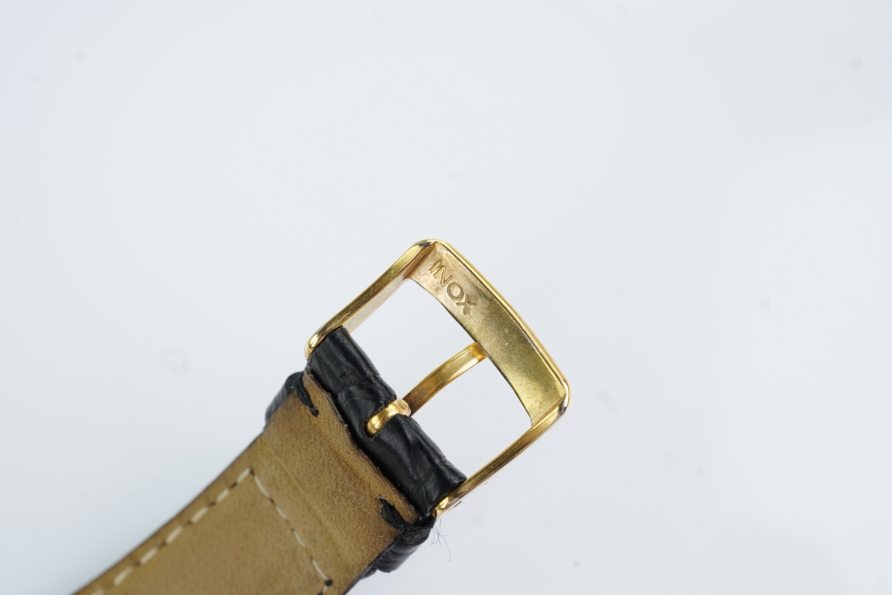A gentleman's late 20th century 18ct gold Longines automatic dress wrist watch